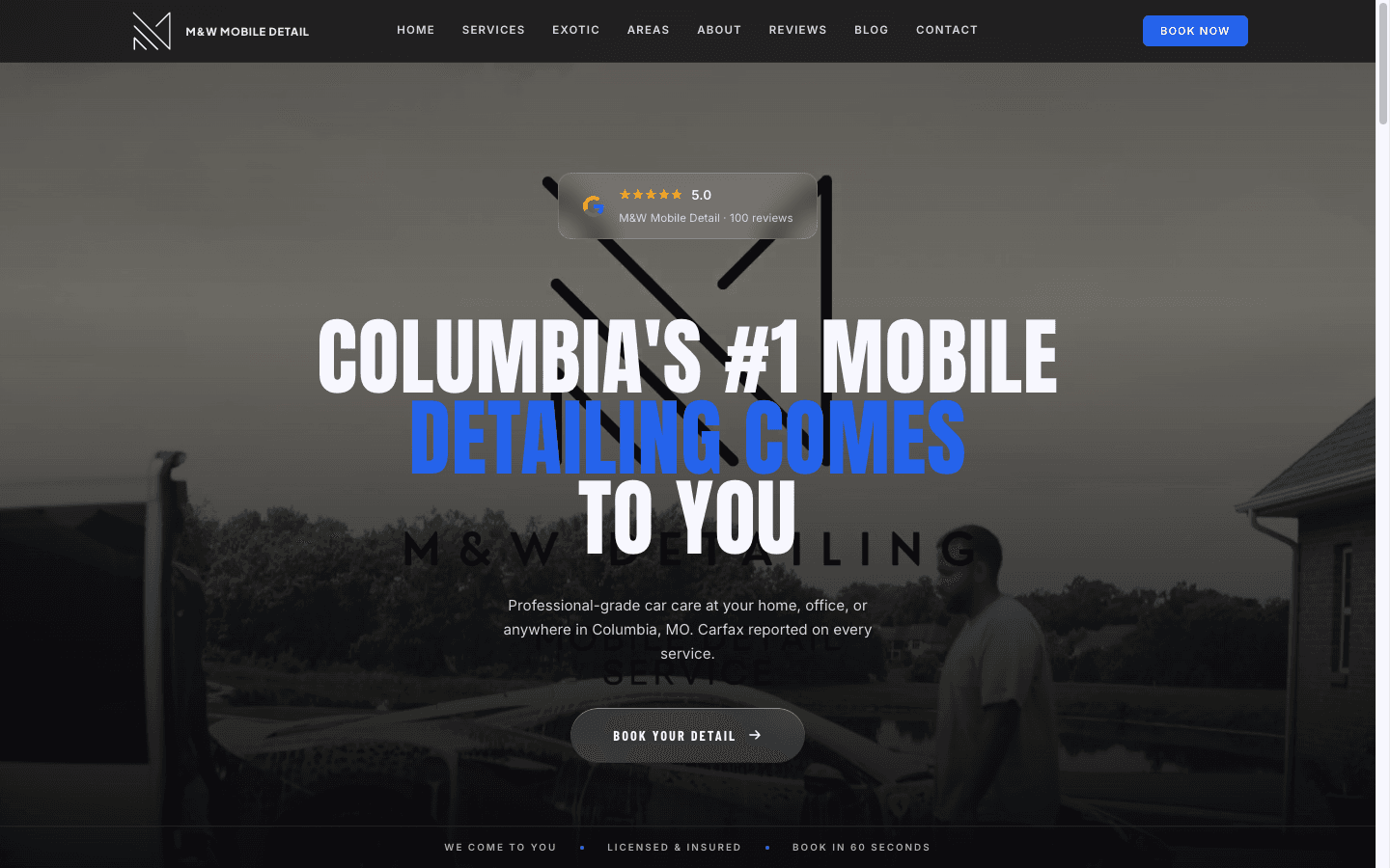 M&W Mobile Detailing website