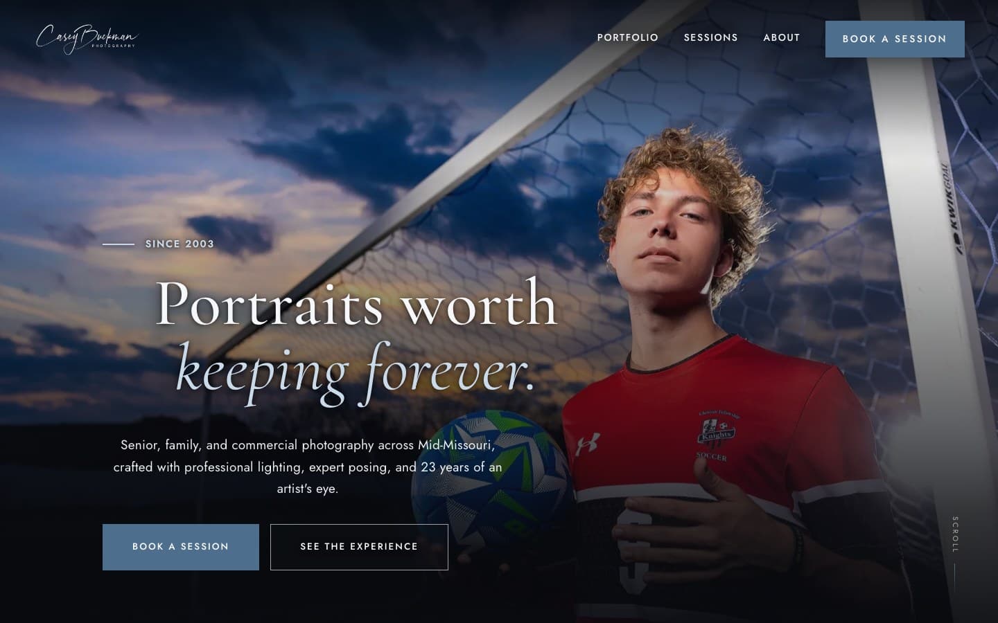 Casey Buckman Photography website