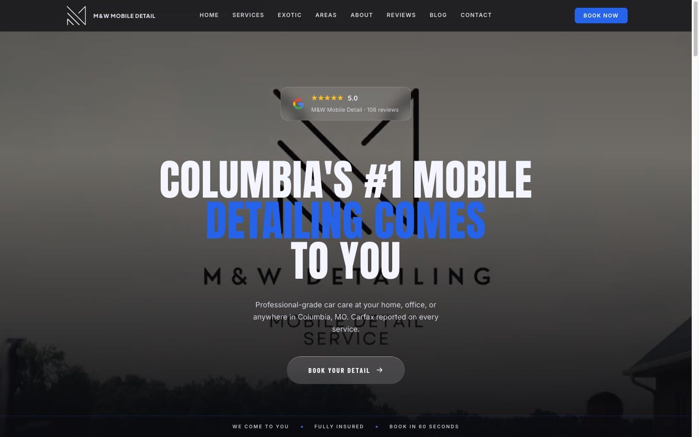 M&W Mobile Detailing website
